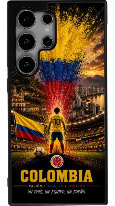 Samsung Galaxy S25 Ultra Case Hülle - Silikon schwarz Fussball Kolumbien splash 2026