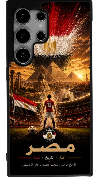 Samsung Galaxy S25 Ultra Case Hülle - Silikon schwarz Fussball Ägypten splash 2026