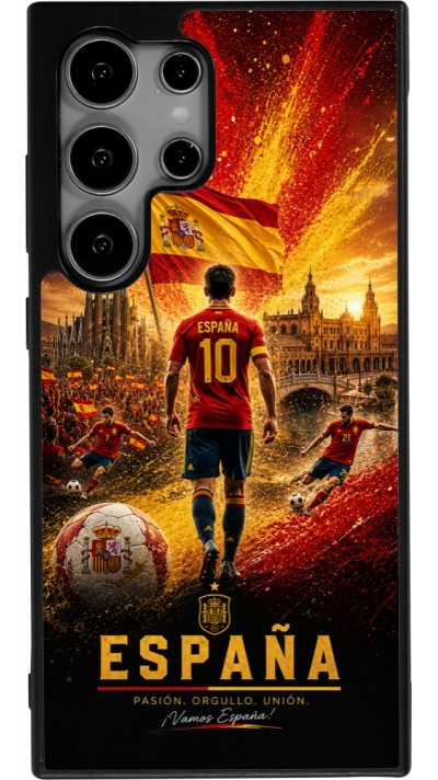 Samsung Galaxy S25 Ultra Case Hülle - Silikon schwarz Fussball Espanien splash 2026