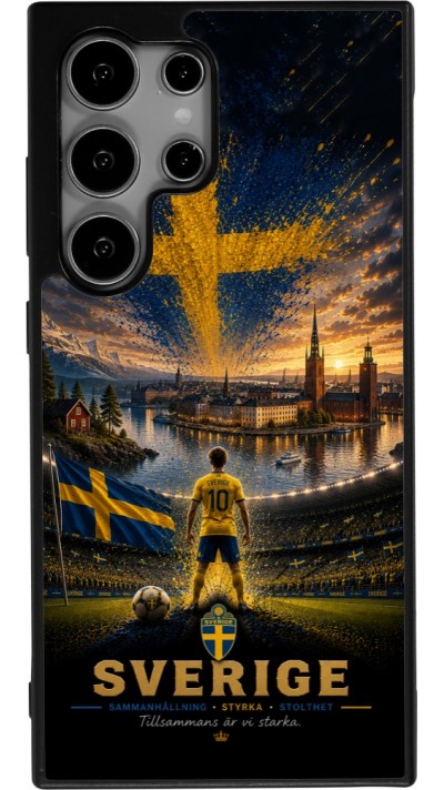 Samsung Galaxy S25 Ultra Case Hülle - Silikon schwarz Fussball Schweden splash 2026