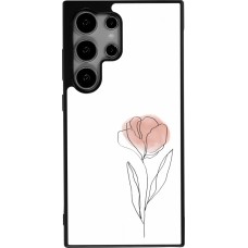 Samsung Galaxy S25 Ultra Case Hülle - Silikon schwarz Spring 23 minimalist flower