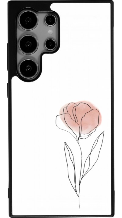 Samsung Galaxy S25 Ultra Case Hülle - Silikon schwarz Spring 23 minimalist flower