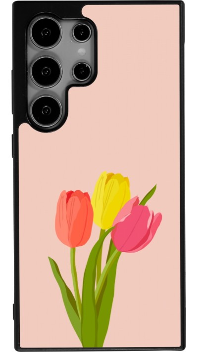 Samsung Galaxy S25 Ultra Case Hülle - Silikon schwarz Spring 23 tulip trio