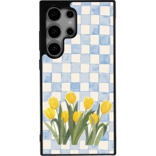 Samsung Galaxy S25 Ultra Case Hülle - Silikon schwarz Blue vichy tulips 2026