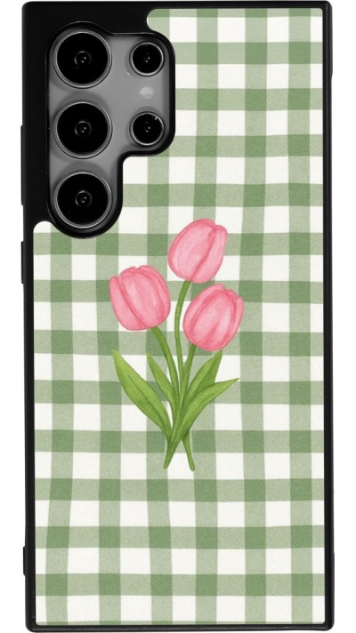 Samsung Galaxy S25 Ultra Case Hülle - Silikon schwarz Green vichy tulips 2026