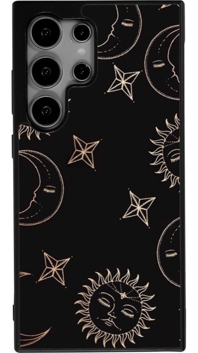 Samsung Galaxy S25 Ultra Case Hülle - Silikon schwarz Suns and Moons