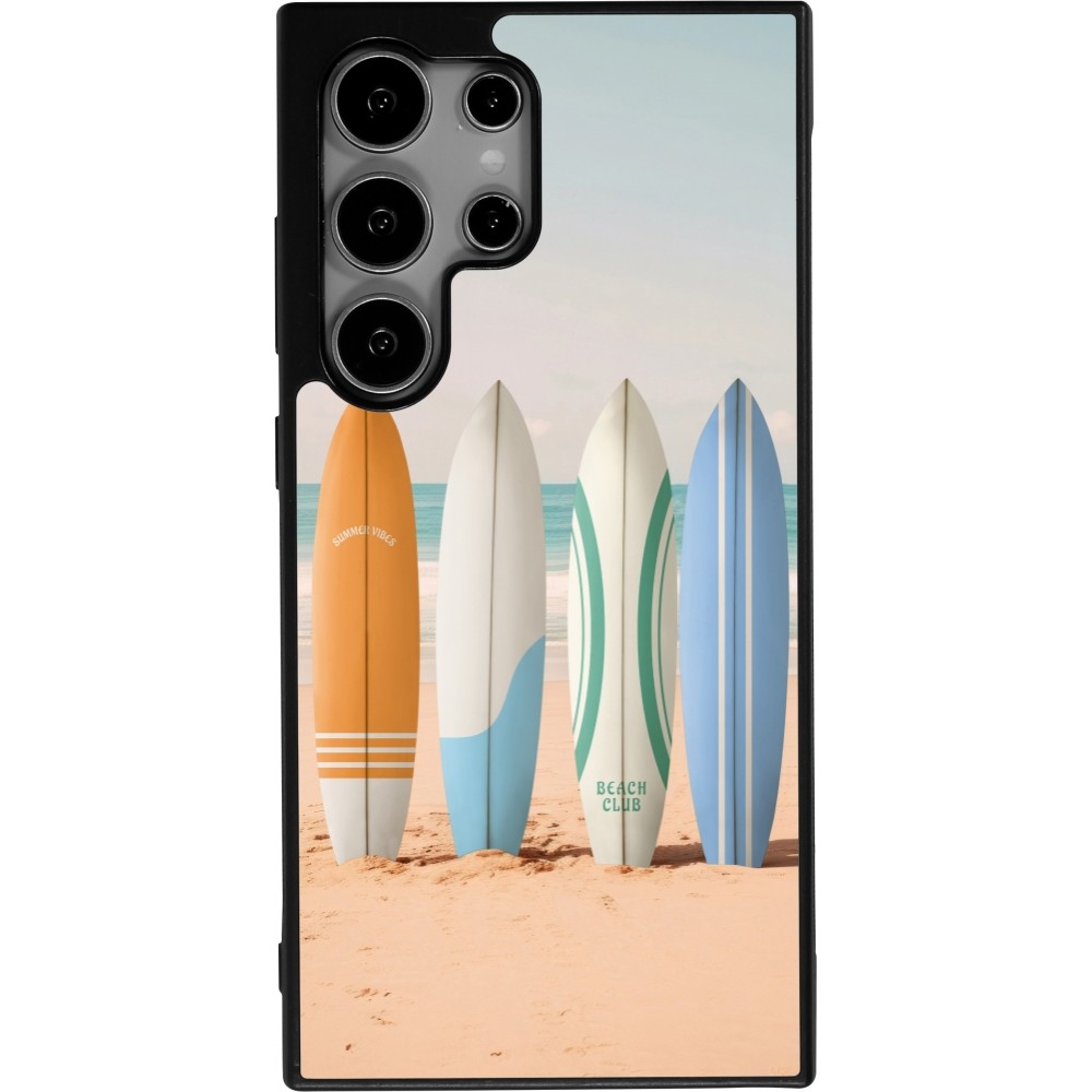 Samsung Galaxy S25 Ultra Case Hülle - Silikon schwarz Summer surfboard 2025