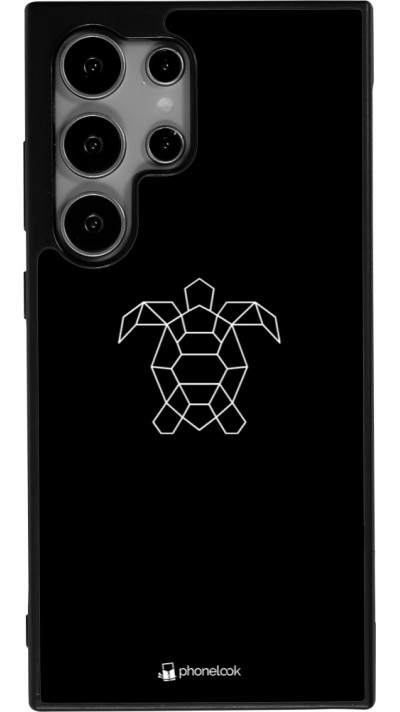 Samsung Galaxy S25 Ultra Case Hülle - Silikon schwarz Turtles lines on black
