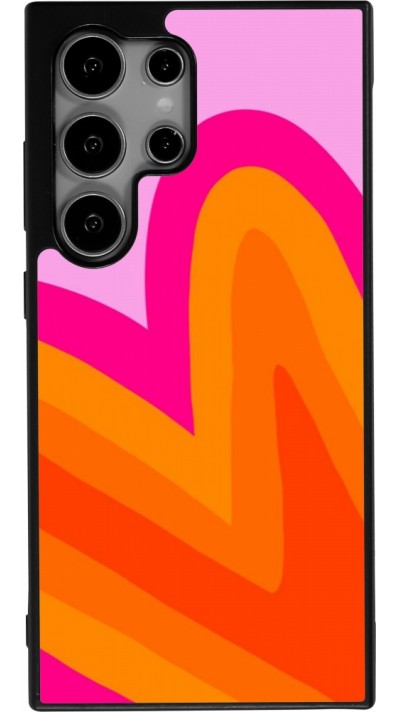 Samsung Galaxy S25 Ultra Case Hülle - Silikon schwarz Valentine 2024 heart gradient