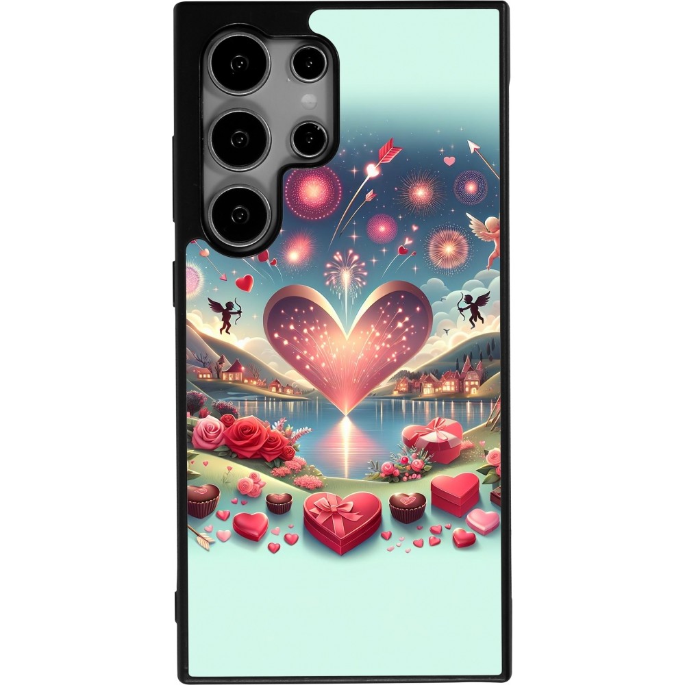 Samsung Galaxy S25 Ultra Case Hülle - Silikon schwarz Valentin 2025 Schick