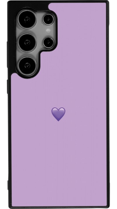 Samsung Galaxy S25 Ultra Case Hülle - Silikon schwarz Valentine 2023 purpule single heart