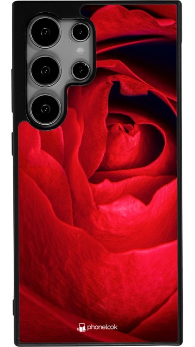 Samsung Galaxy S25 Ultra Case Hülle - Silikon schwarz Valentine 2022 Rose