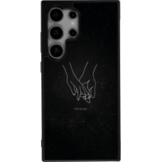 Samsung Galaxy S25 Ultra Case Hülle - Silikon schwarz Valentine 2023 hands forever