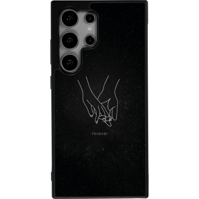 Samsung Galaxy S25 Ultra Case Hülle - Silikon schwarz Valentine 2023 hands forever