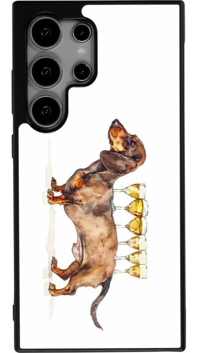 Samsung Galaxy S25 Ultra Case Hülle - Silikon schwarz Wine Teckel