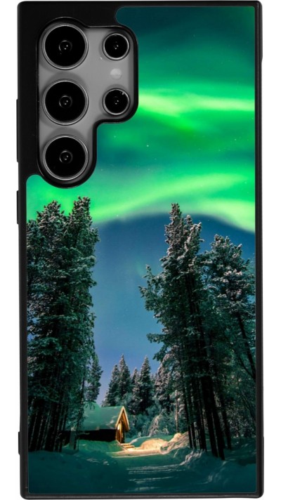 Samsung Galaxy S25 Ultra Case Hülle - Silikon schwarz Winter 22 Northern Lights