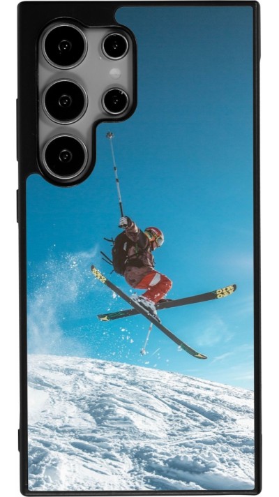 Samsung Galaxy S25 Ultra Case Hülle - Silikon schwarz Winter 22 Ski Jump