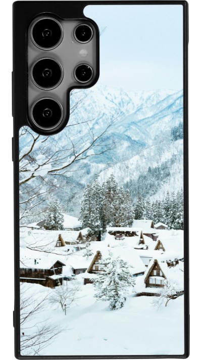 Samsung Galaxy S25 Ultra Case Hülle - Silikon schwarz Winter 25 Winter snowy landscape