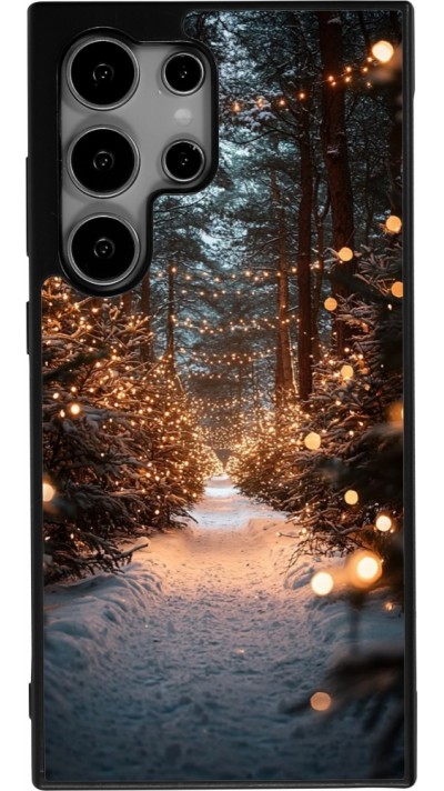Samsung Galaxy S25 Ultra Case Hülle - Silikon schwarz Winter 25 Winter snowy road