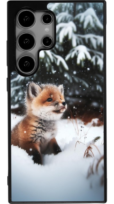 Samsung Galaxy S25 Ultra Case Hülle - Silikon schwarz Weihnachten 2023 Fuechslein Tanne