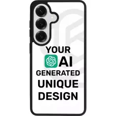 Coque Samsung Galaxy S26 - Silicone rigide noir Unique au monde générée par intelligence artificielle (AI) avec vos idées