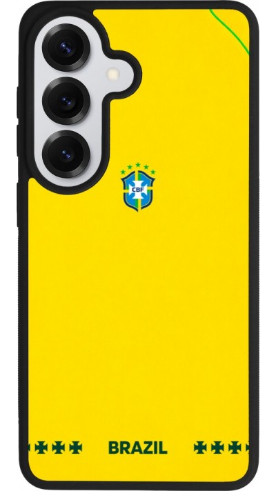Samsung Galaxy S26 Case Hülle - Silikon schwarz Brasilien 2026 personalisierbares Fussballtrikot