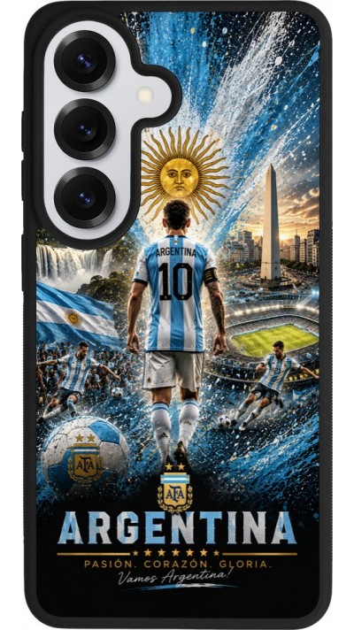 Samsung Galaxy S26 Case Hülle - Silikon schwarz Fussball Argentinien splash 2026