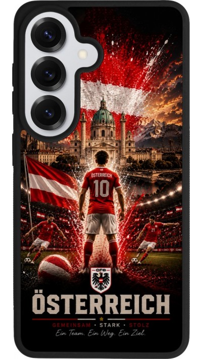 Samsung Galaxy S26 Case Hülle - Silikon schwarz Fussball Österreich splash 2026