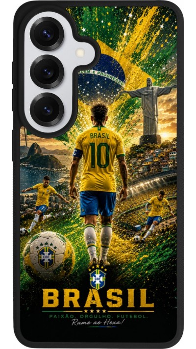 Samsung Galaxy S26 Case Hülle - Silikon schwarz Fussball Brasilien splash 2026