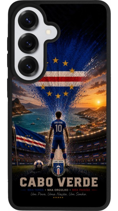 Samsung Galaxy S26 Case Hülle - Silikon schwarz Fussball Kap Verde splash 2026
