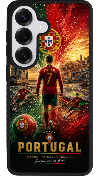 Samsung Galaxy S26 Case Hülle - Silikon schwarz Fussball Portugal splash 2026