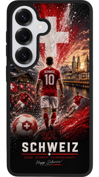 Samsung Galaxy S26 Case Hülle - Silikon schwarz Fussball Schweiz splash 2026