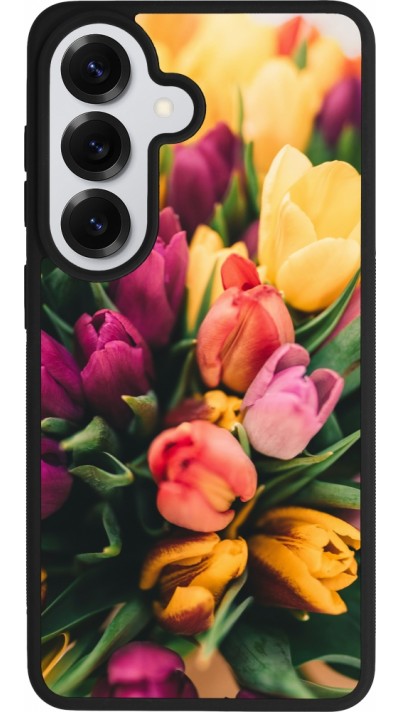Coque Samsung Galaxy S26 - Silicone rigide noir Bouquet of tulips 2026
