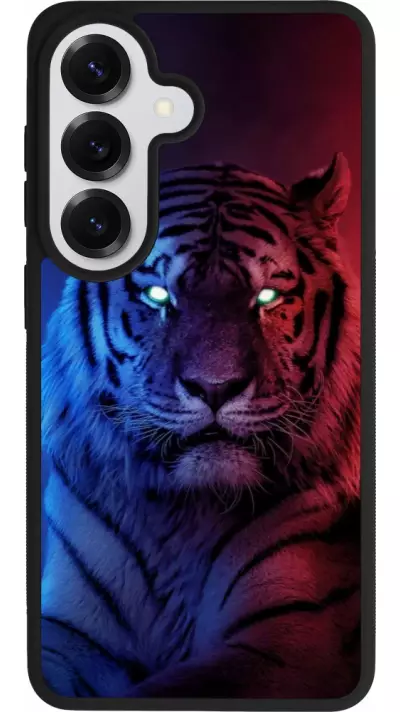 Coque Samsung Galaxy S26 - Silicone rigide noir Tiger Blue Red