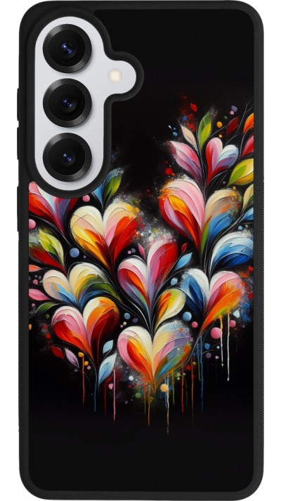 Samsung Galaxy S26 Case Hülle - Silikon schwarz Valentin 2024 Schwarzes Herz Abstrakt