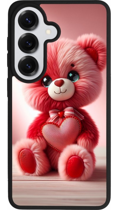 Samsung Galaxy S26 Case Hülle - Silikon schwarz Valentin 2024 Rosaroter Teddybär