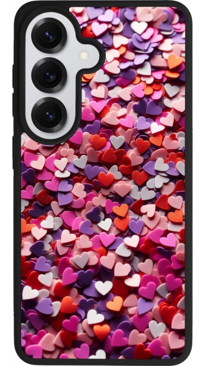 Samsung Galaxy S26 Case Hülle - Silikon schwarz Valentin 2025 Konfetti