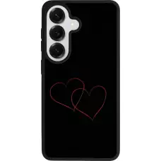 Coque Samsung Galaxy S26 - Silicone rigide noir Valentine 2023 attached heart