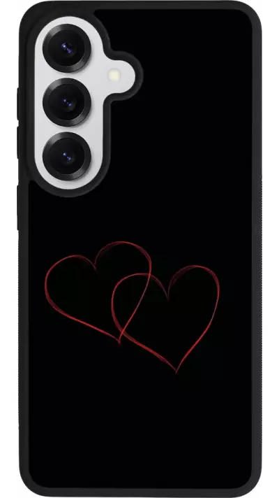Coque Samsung Galaxy S26 - Silicone rigide noir Valentine 2023 attached heart