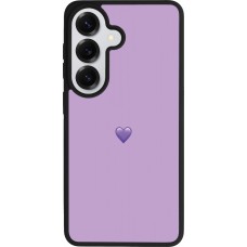 Coque Samsung Galaxy S26 - Silicone rigide noir Valentine 2023 purpule single heart