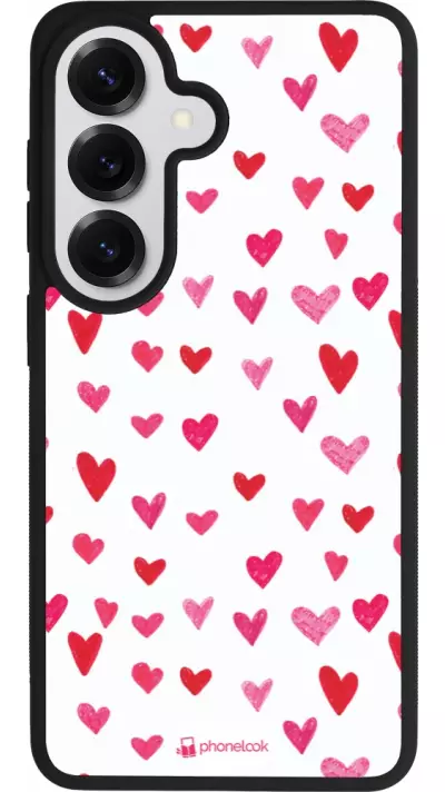 Coque Samsung Galaxy S26 - Silicone rigide noir Valentine 2022 Many pink hearts