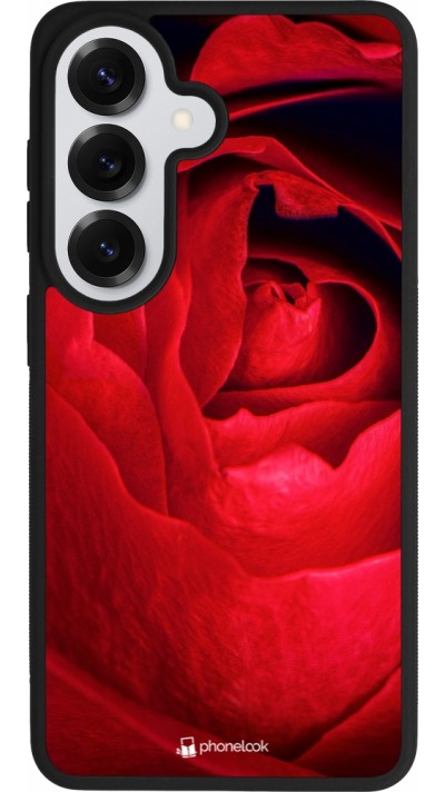 Samsung Galaxy S26 Case Hülle - Silikon schwarz Valentine 2022 Rose