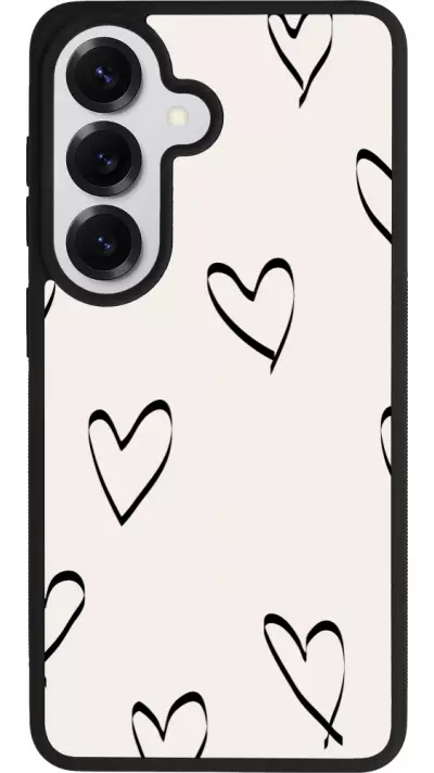 Coque Samsung Galaxy S26 - Silicone rigide noir Valentine 2023 minimalist hearts