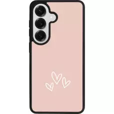 Coque Samsung Galaxy S26 - Silicone rigide noir Valentine 2023 three minimalist hearts