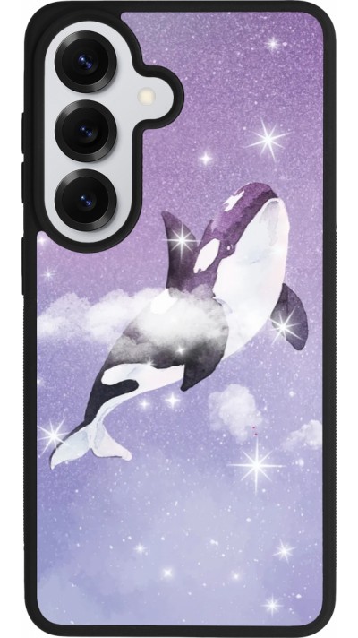 Samsung Galaxy S26 Case Hülle - Silikon schwarz Whale in sparking stars