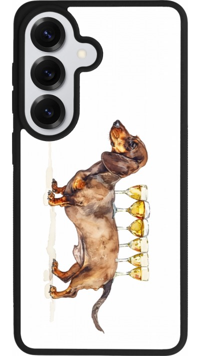Coque Samsung Galaxy S26 - Silicone rigide noir Wine Teckel