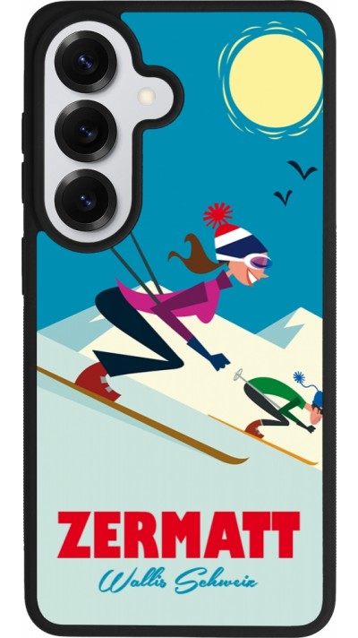 Coque Samsung Galaxy S26 - Silicone rigide noir Zermatt Ski Downhill