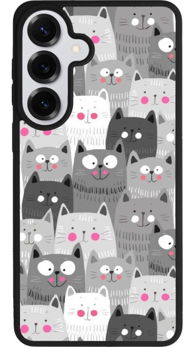 Samsung Galaxy S26+ Case Hülle - Silikon schwarz Katzenschwärme