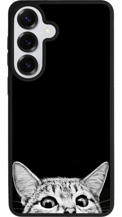 Samsung Galaxy S26+ Case Hülle - Silikon schwarz Cat Looking Up Black