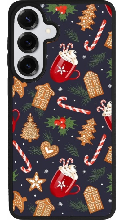 Samsung Galaxy S26+ Case Hülle - Silikon schwarz Christmas 25 Pattern Gingerbread House